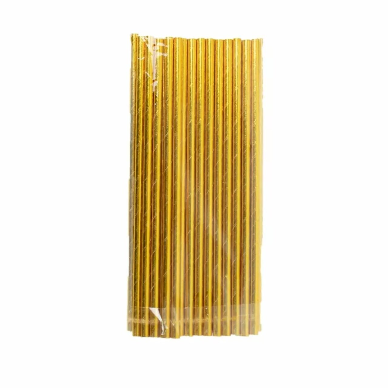 50 Gold 8 in Metallic Disposable Paper Drinking STRAWS Party Events Decorations